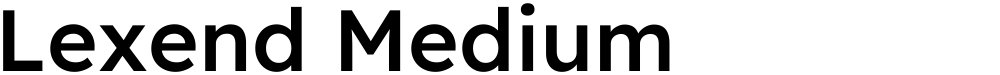 Lexend Medium