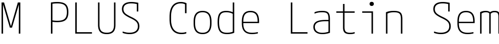 M PLUS Code Latin SemiExpanded ExtraLight