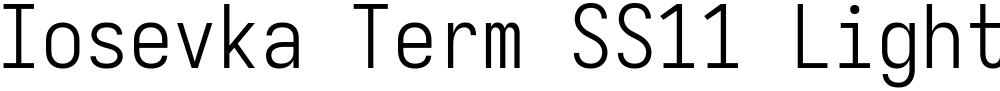 Iosevka Term SS11 Light