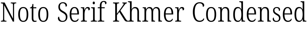 Noto Serif Khmer Condensed Light