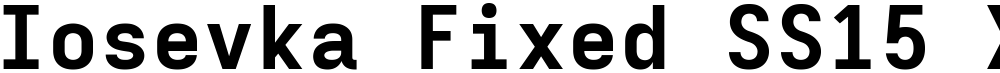 Iosevka Fixed SS15 XBdEx