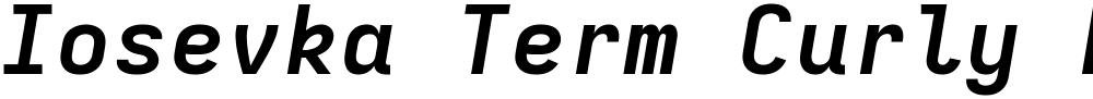 Iosevka Term Curly Extended