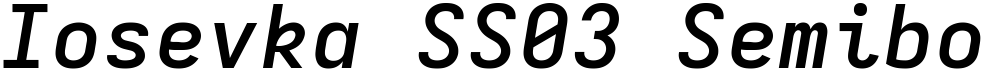 Iosevka SS03 Semibold Extended