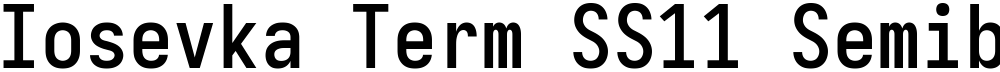 Iosevka Term SS11 Semibold