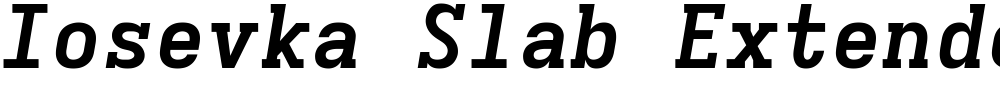 Iosevka Slab Extended Oblique