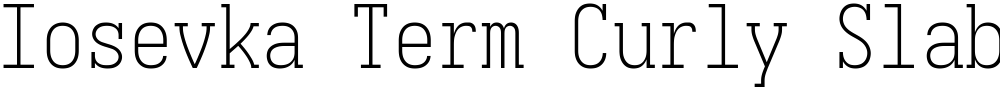 Iosevka Term Curly Slab XLt