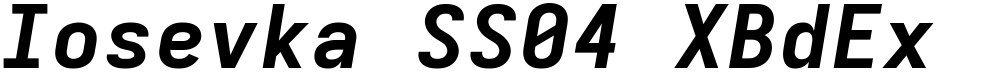 Iosevka SS04 XBdEx