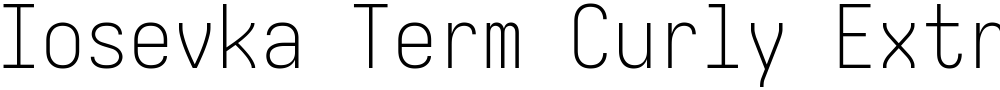 Iosevka Term Curly Extralight