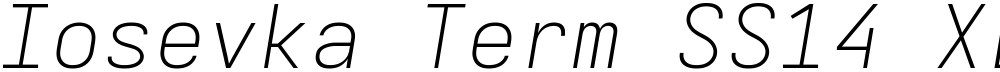 Iosevka Term SS14 XLtExObl