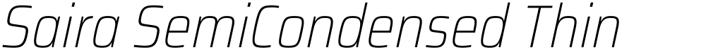 Saira SemiCondensed Thin