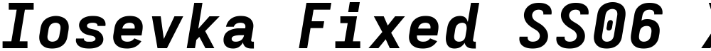 Iosevka Fixed SS06 XBdEx
