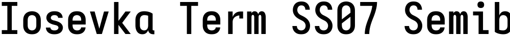 Iosevka Term SS07 Semibold
