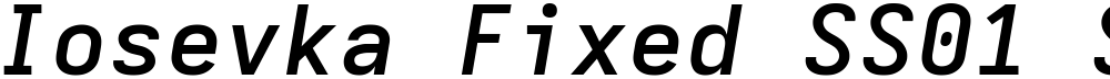 Iosevka Fixed SS01 SmBdEx