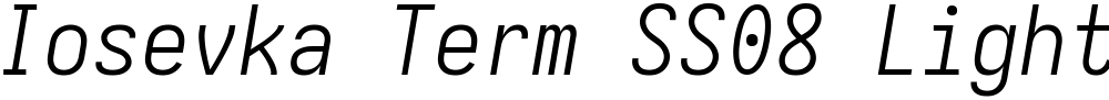 Iosevka Term SS08 Light