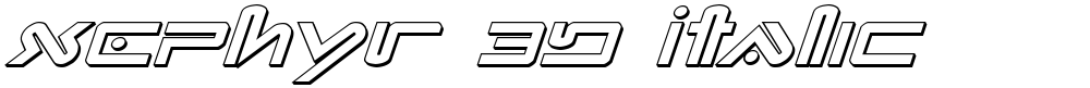 Xephyr 3D Italic