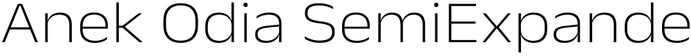 Anek Odia SemiExpanded ExtraLight