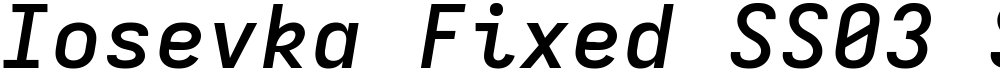 Iosevka Fixed SS03 SmBdEx