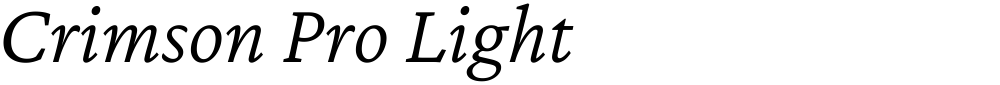 Crimson Pro Light