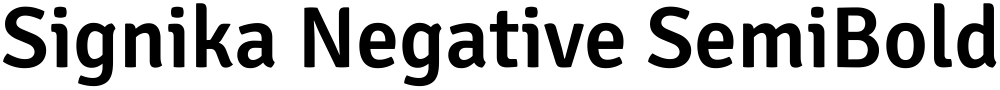 Signika Negative SemiBold