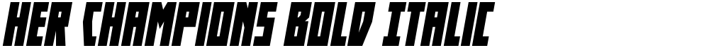 Her Champions Bold Italic