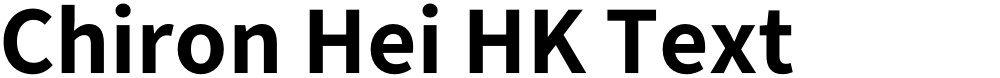 Chiron Hei HK Text