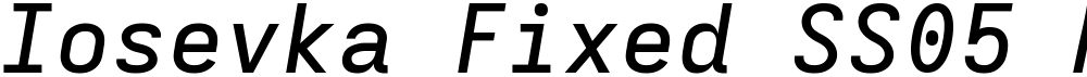 Iosevka Fixed SS05 MdEx