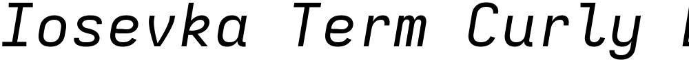 Iosevka Term Curly Extended