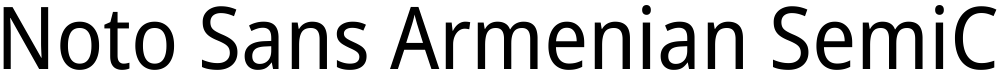 Noto Sans Armenian SemiCondensed
