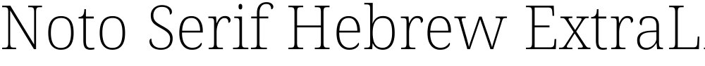 Noto Serif Hebrew ExtraLight