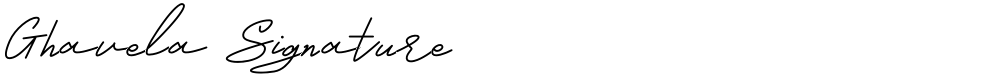 Ghavela Signature