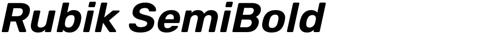 Rubik SemiBold