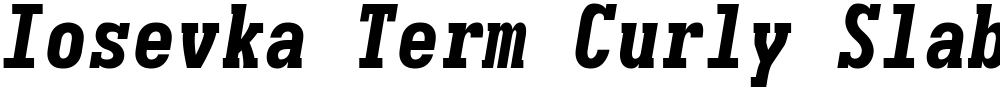 Iosevka Term Curly Slab HvObl
