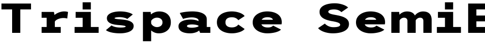 Trispace SemiExpanded ExtraBold