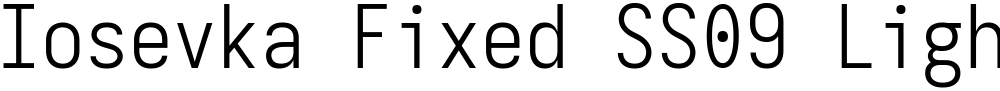 Iosevka Fixed SS09 Light