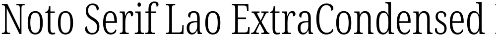 Noto Serif Lao ExtraCondensed Light