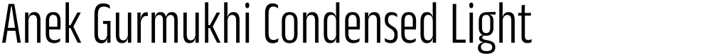 Anek Gurmukhi Condensed Light
