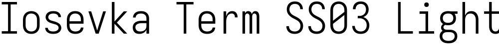 Iosevka Term SS03 Light