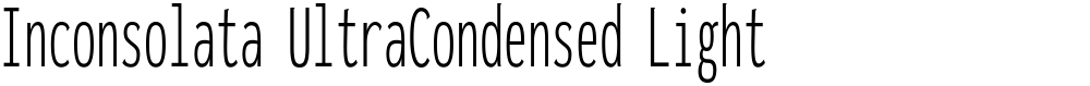 Inconsolata UltraCondensed Light