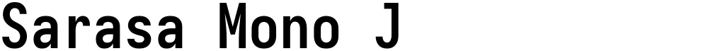 Sarasa Mono J