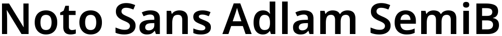 Noto Sans Adlam SemiBold