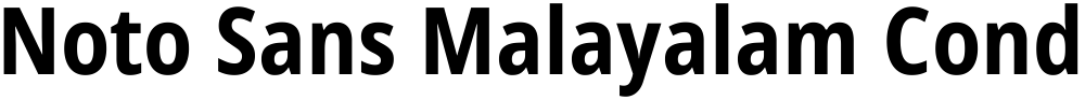 Noto Sans Malayalam Condensed