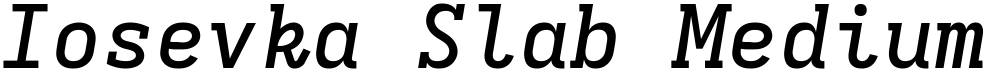 Iosevka Slab Medium Extended