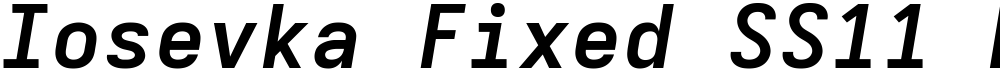 Iosevka Fixed SS11 ExObl