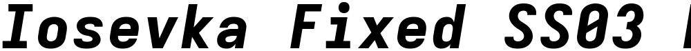 Iosevka Fixed SS03 HvExObl