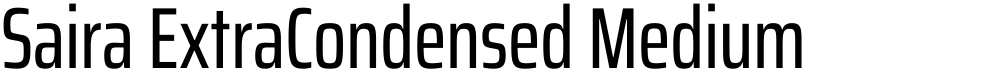 Saira ExtraCondensed Medium