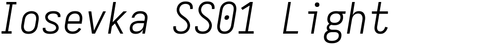 Iosevka SS01 Light