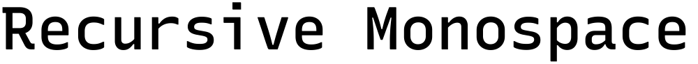 Recursive Monospace Medium