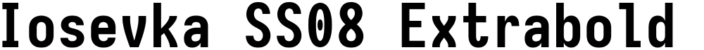 Iosevka SS08 Extrabold