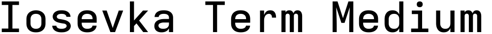 Iosevka Term Medium Extended