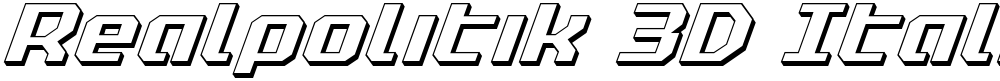 Realpolitik 3D Italic